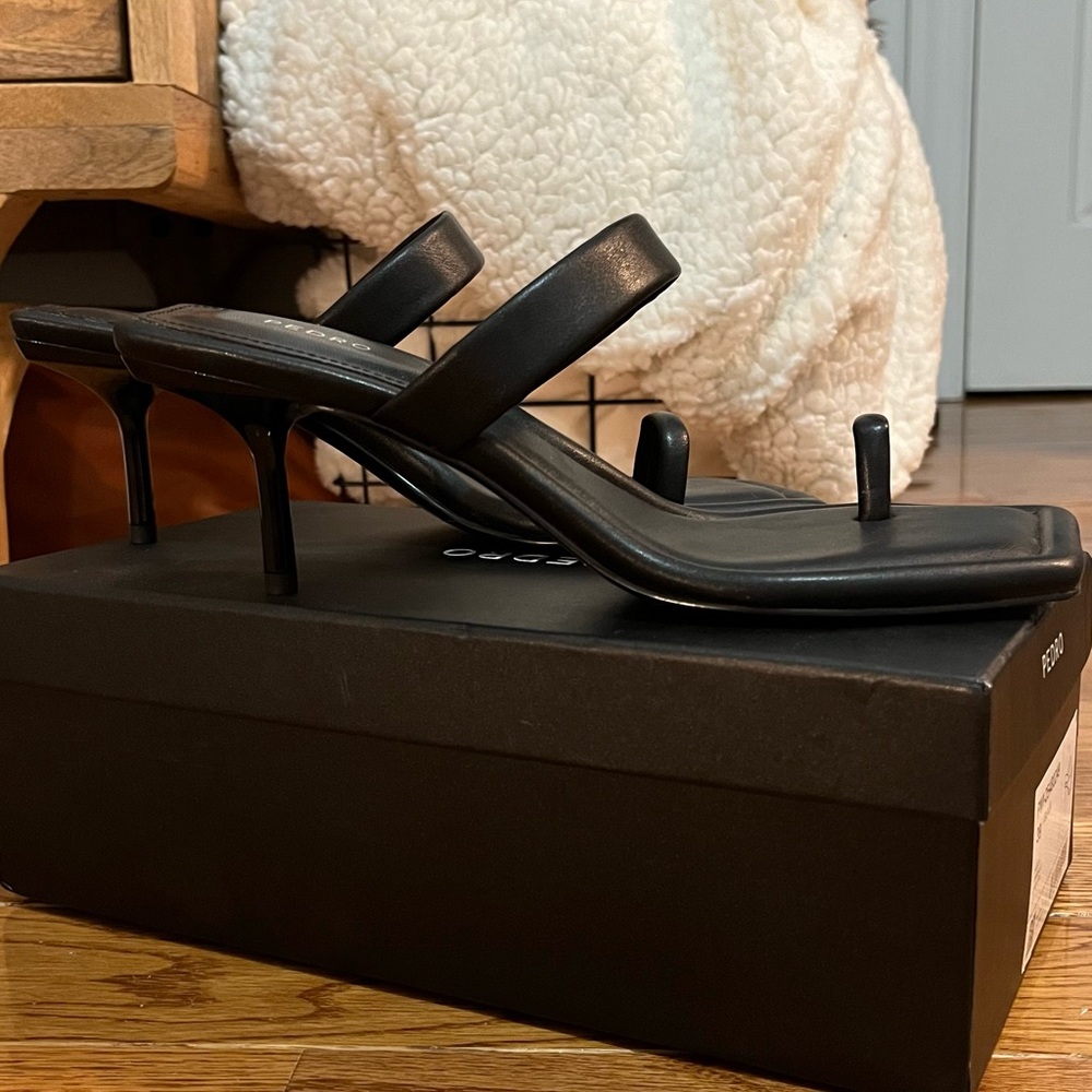 Pedro Strappy Toe Loop Heel Sandals